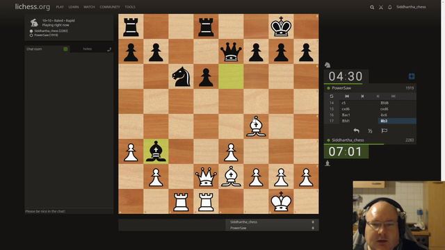 Budapest Gambit With White Vs PowerSaw