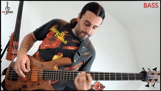Ζεστός Αέρας - Ξύλινα Σπαθιά [BASS Cover/Lesson With TAB/Score] смотреть онлайн