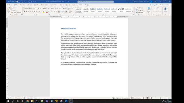 Second assignment / Data Analysis [2020-21] / 03-12-2020