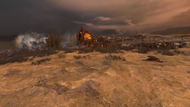Total War Warhammer III Chaos Dwarf Hashut vs Katarina Kislev and Empire Karl Franz смотреть онлайн