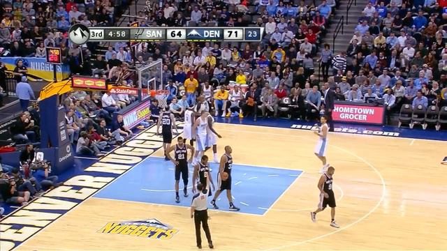 Mozgov highlights against Spurs 5.11.2013 смотреть онлайн
