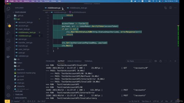 012 Implement authentication middleware and authorization rules in Golang using Gin смотреть онлайн