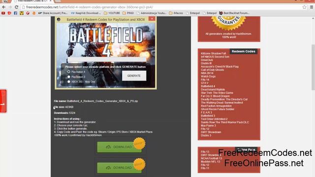 Battlefield 4 Redeem Codes Playstation and XBOX! 2014 смотреть онлайн