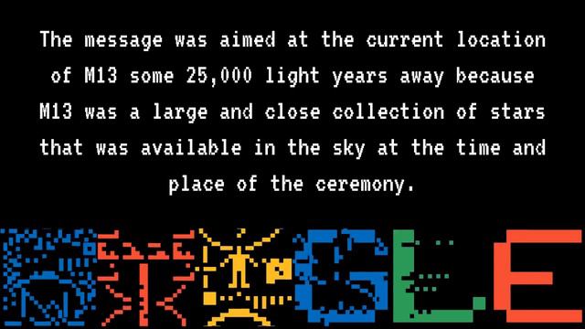 Arecibo Message - Arebico üzenet - আরেসিবো বার্তা - Mensaje de Arecibo (Google Doodle) смотреть онлайн