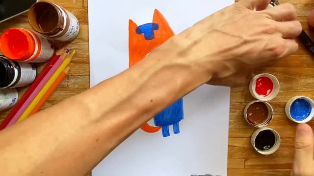 РИСУЕМ ТРИ КОТА/РИСУЕМ КОРЖИКА ПО ШАГАМ/ РИСУЕМ КРАСКАМИ /ДЛЯ ДЕТЕЙ смотреть онлайн