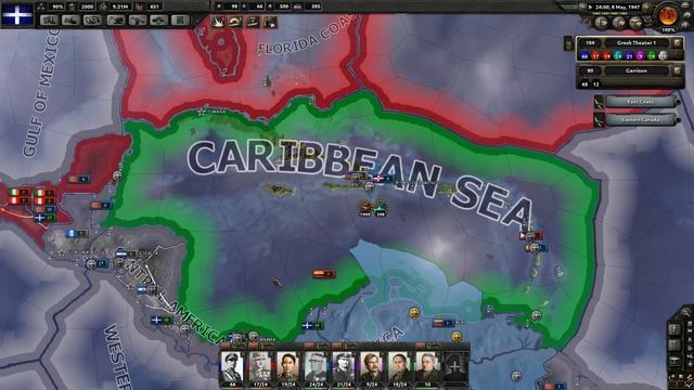 Hearts of Iron 4 - Greece - Episode 29 - Battle Resumes in the Carribean смотреть онлайн