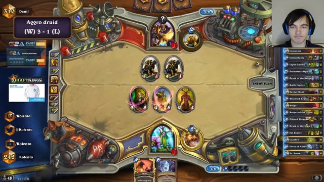 Hearthstone: Kolento plays aggro druid (#27) смотреть онлайн