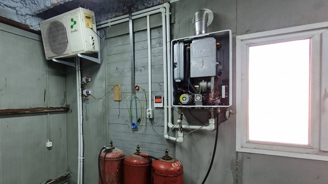 Схема подключения вулканов к газовому котлу DGB - 160 MSC Daewoo без тактования. смотреть онлайн