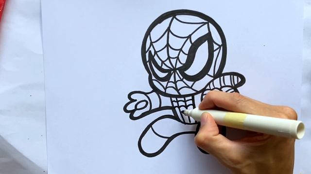 РИСУЕМ ЧЕЛОВЕКА ПАУКА ПО ШАГАМ. ДЛЯ НАЧИНАЮЩИХ. КАК РИСОВАТЬ ЦВЕТНЫМИ КАРАНДАШАМИ ШАГ ЗА ШАГОМ смотреть онлайн