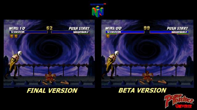 Mortal Kombat Trilogy Comparison Side by Side FINAL VERSION vs BETA VERSION - Nintendo 64 60FPS смотреть онлайн