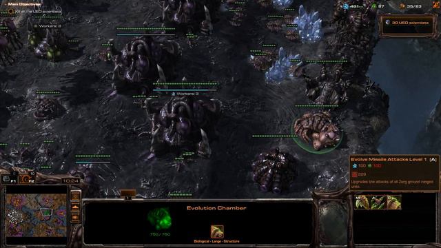 StarCraft Mass Recall 8.0.1 Zerg Campaign Mission 6 "Fury of the Swarm" смотреть онлайн
