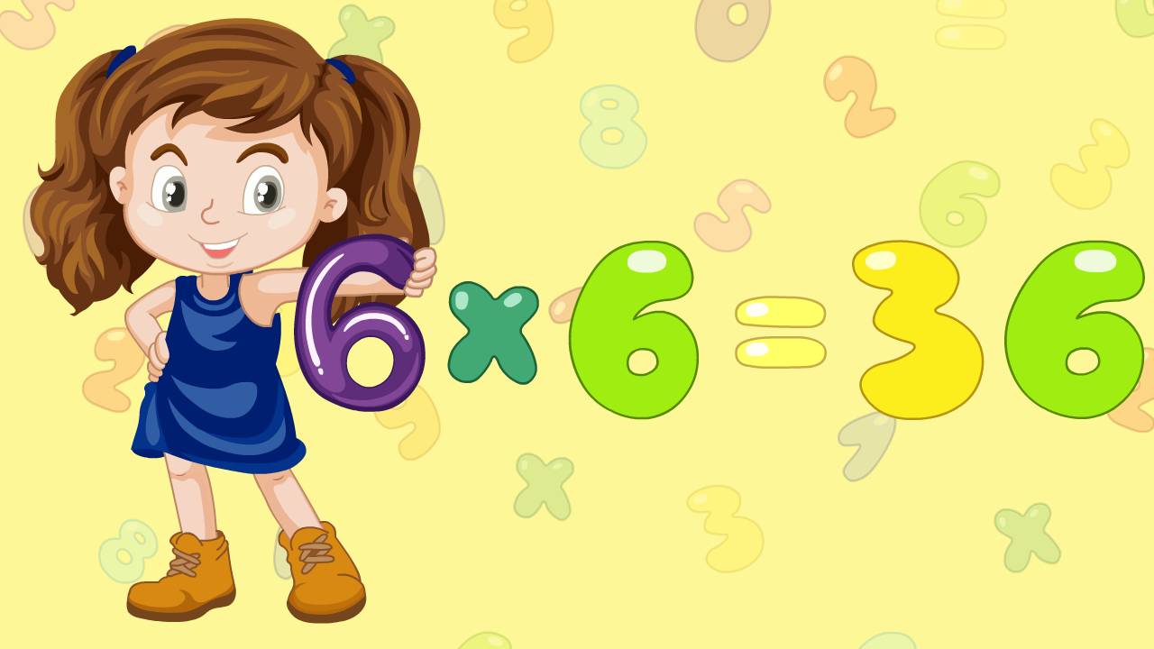 Таблица умножения на 6. Таблица умножения тренажер. Таблица умножения для детей. смотреть онлайн