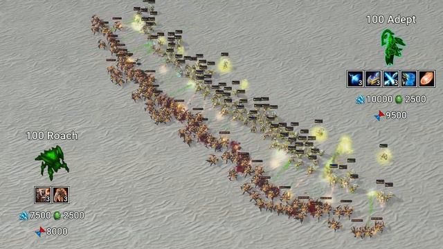 100 Adepts vs 1000 Zerglings смотреть онлайн