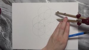 Как нарисовать цветок жизни. Семя жизни.