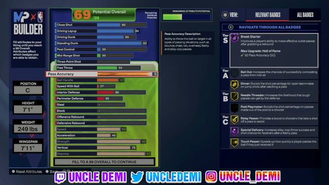 Insane 99 Rebounding Snag God Center Build in NBA 2K24! смотреть онлайн