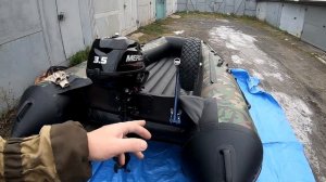 Установка транцевых колес на ПВХ лодку с НДНД