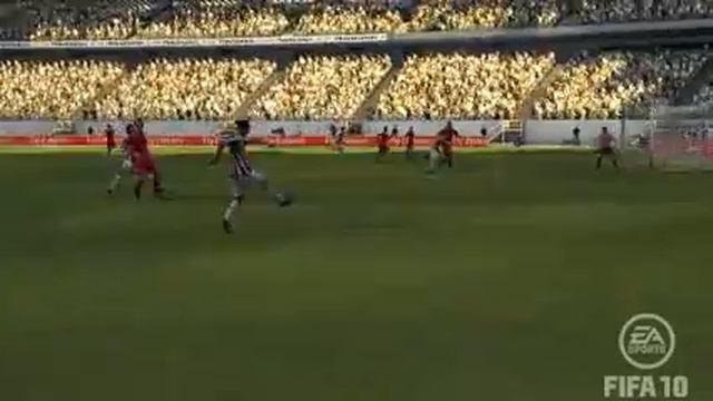 Fifa 10 Amazing jumping back heel goal смотреть онлайн