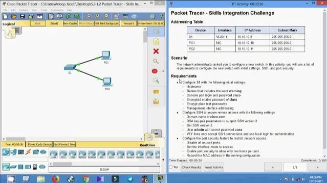 5.3.1.2 Packet Tracer - Skills Integration Challenge смотреть онлайн
