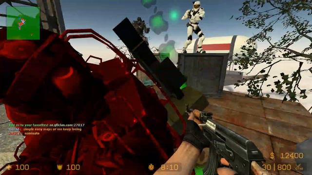 Counter Strike Source Zombie Escape mod online gameplay on Flying World map смотреть онлайн