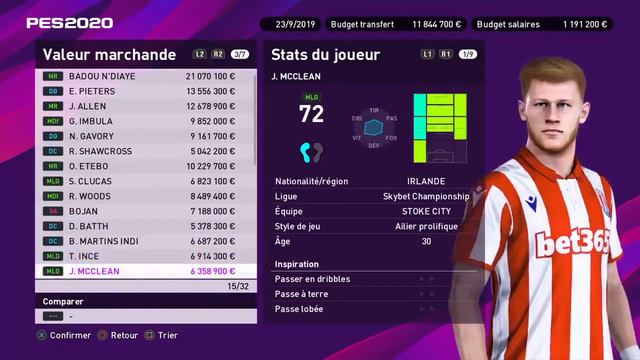 PES 2020 STOKE CITY FACES & PLAYER RATINGS смотреть онлайн