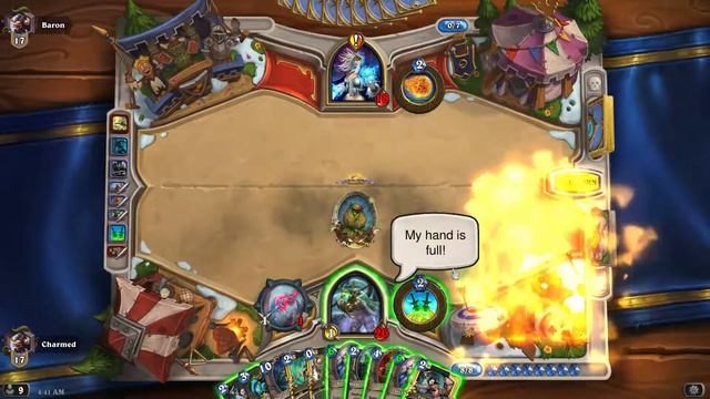Hearthstone with Charmed My Golden Plant Legendary rogue card vs Mage Baron смотреть онлайн