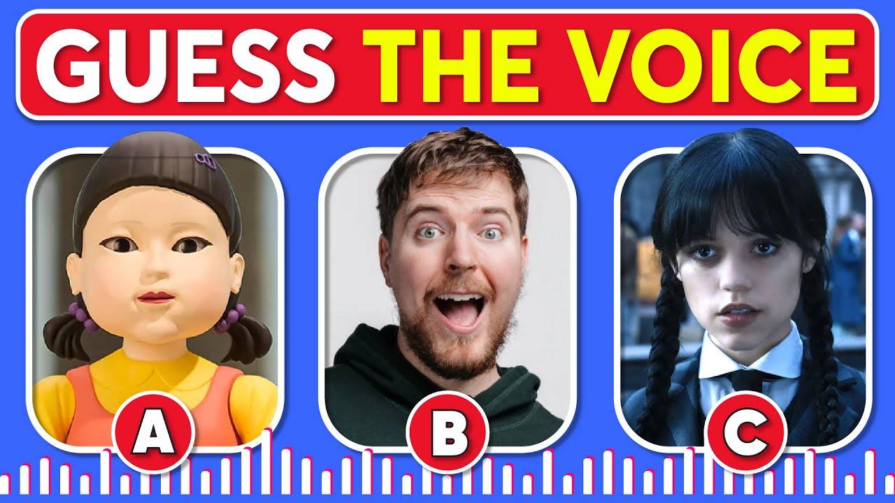 Guess The Voice Of Your Favorite YouTubers & Netflix Show, Wednesday Quiz, Mr.Beast