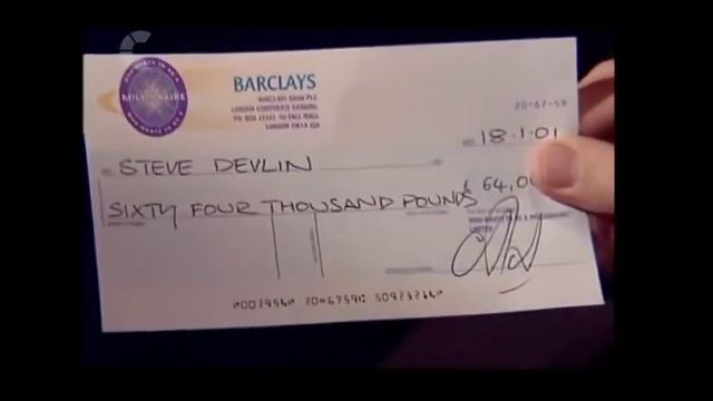 Who Wants To Be a Millionaire (18 January, 2001) Steve Devlin смотреть онлайн