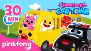 Scaredy Cat Yellow Bus and more | +Compilation | Car Town | Toy Show | Pinkfong Videos for Children