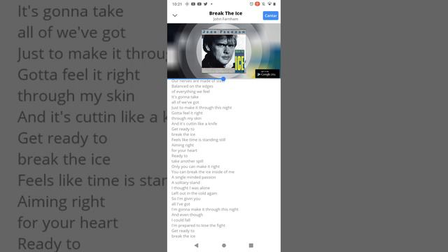 John Farnham - Break the Ice Instrumental Karaoke смотреть онлайн