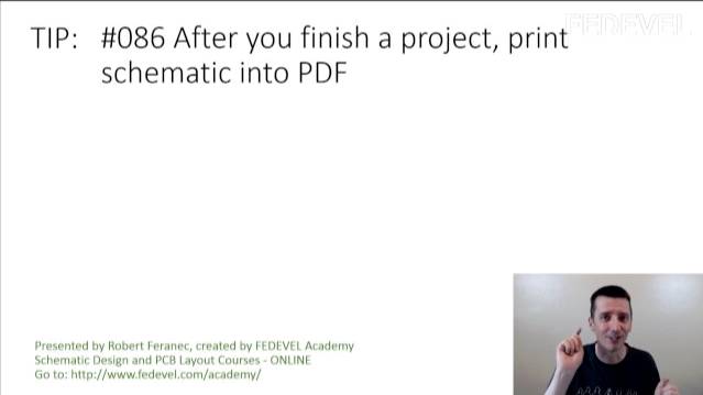 TIP #086: After you finish a project, print schematic into PDF смотреть онлайн