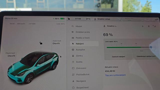 MyTes - Tesla Model Y nabíjení na supercharger Vestec смотреть онлайн
