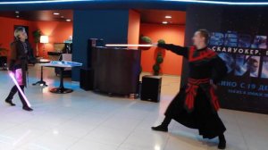 Бой на световых мечах. Sting против Эконом. Викторина Star Wars в кинотеатре Люксор | Warsabers