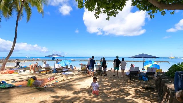HAWAII PEOPLE 🏖 3 Hours+ Walking Tour of Streets and Beaches in Waikiki 🏄_♀️ #walkingtou смотреть онлайн
