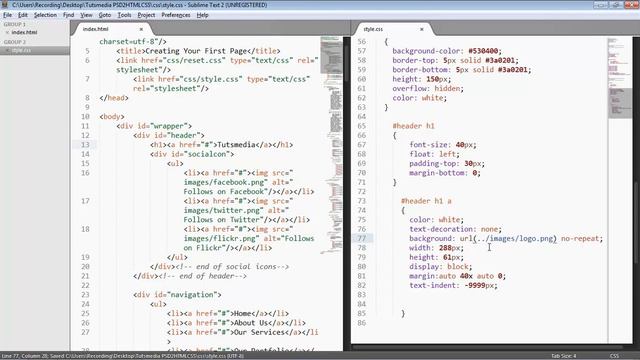 Part 3 - Styling Header Area & Social Icons - PSD to HTML/CSS in Urdu/Hindi смотреть онлайн