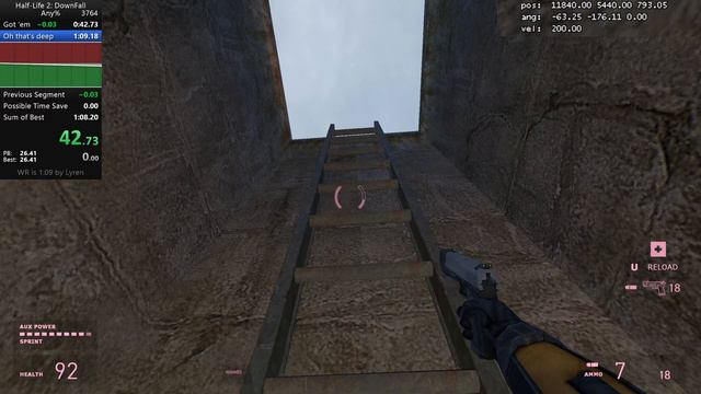 Half Life 2 Downfall in 1m 4s 860ms (Former World Record) смотреть онлайн
