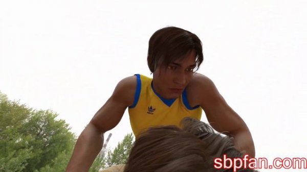 Beautiful schoolboy pinning scene