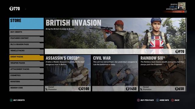 BRITISH INVASION DLC - GHOST RECON WILDLANDS - CHARACTER CUSTOMIZATION PACK - GHOST PACK - NEW DLC смотреть онлайн