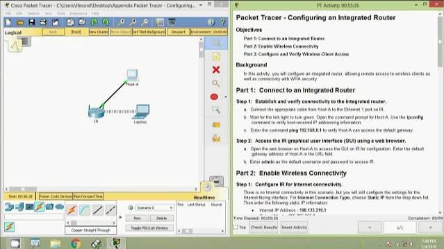 Appendix Packet Tracer - Configuring an Integrated Router смотреть онлайн