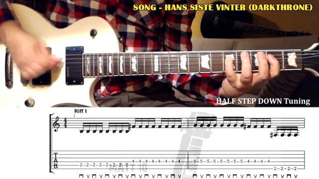 Darkthrone GUITAR LESSON | Hans Siste Vinter | COVER | TAB | TUTORIAL | BLACK METAL | RIFFS |