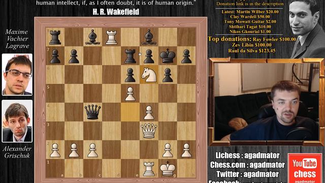 Most Amazing Attacking Game - Grischuk vs MVL on Chess.com смотреть онлайн