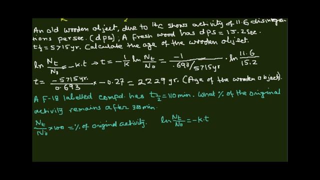 Nuclear Chemistry: Math problems with half-life & decay constant. смотреть онлайн