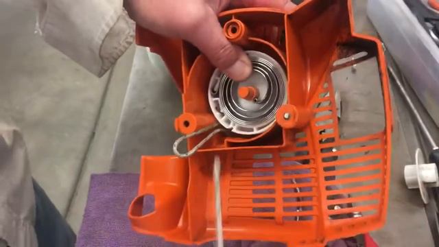 STIHL trimmer proper cord replacement смотреть онлайн