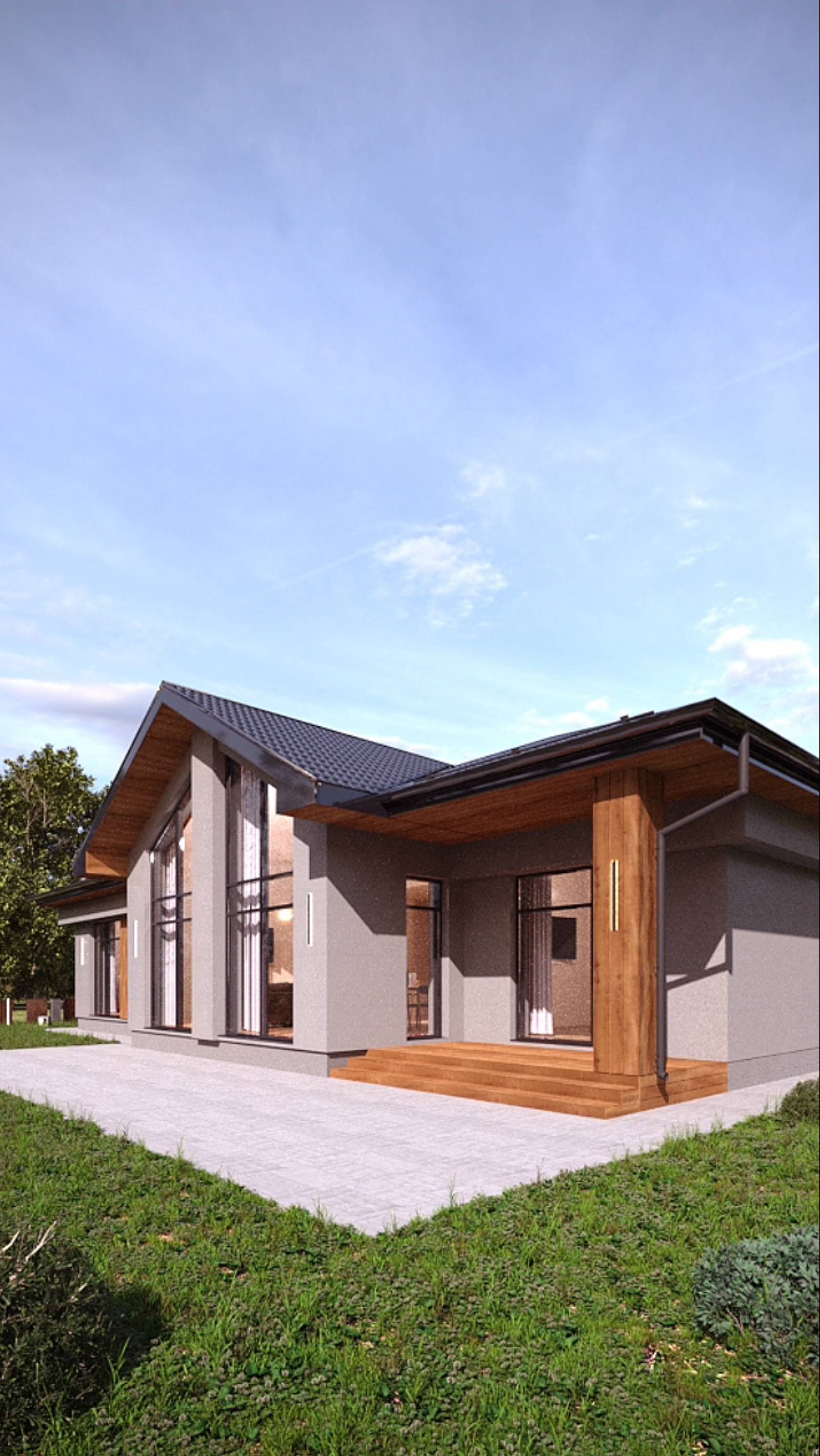 ПРОЕКТ ДОМА СО ВТОРЫМ СВЕТОМ ПЛОЩАДЬЮ 150 м² смотреть онлайн