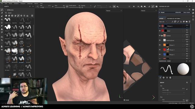 Skin Texturing Tutorial in Substance Painter _ Files available смотреть онлайн