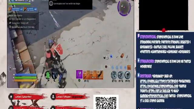 Fortnite Streams | REGISTER 4 Giveaway(s) + Raffles | Sub, Follow, Share!!! #fortnite #savethewor… смотреть онлайн