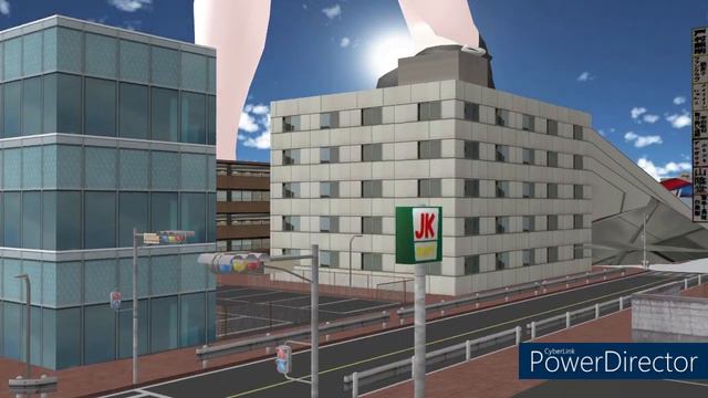 [MMD]ドリームクラブの3人で巨大化蹂躙(前編)