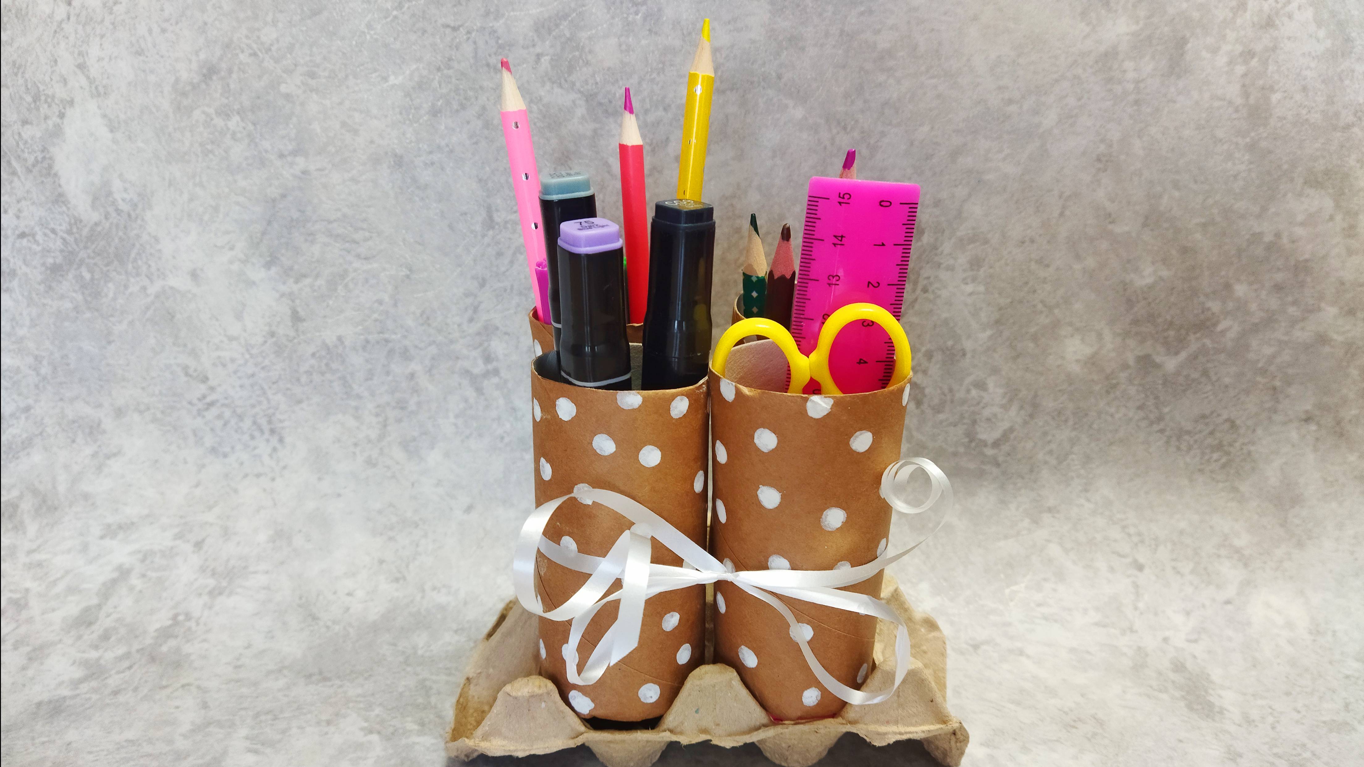 Как сделать карандашницу из втулки смотреть онлайн