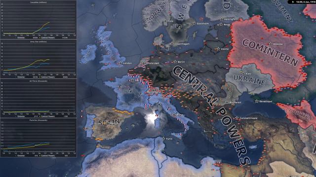 [HoI4] AI Only Timelapse - Maxed Elite Central Powers vs Entente [WWI] смотреть онлайн