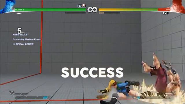 Street Fighter V - Cammy Combo Trials (Challenge Mode) смотреть онлайн