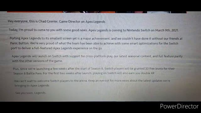 Gaming/ Nintendo News: Apex Legends Nintendo Switch Port Realease Date Confirmed! смотреть онлайн